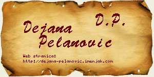 Dejana Pelanović vizit kartica